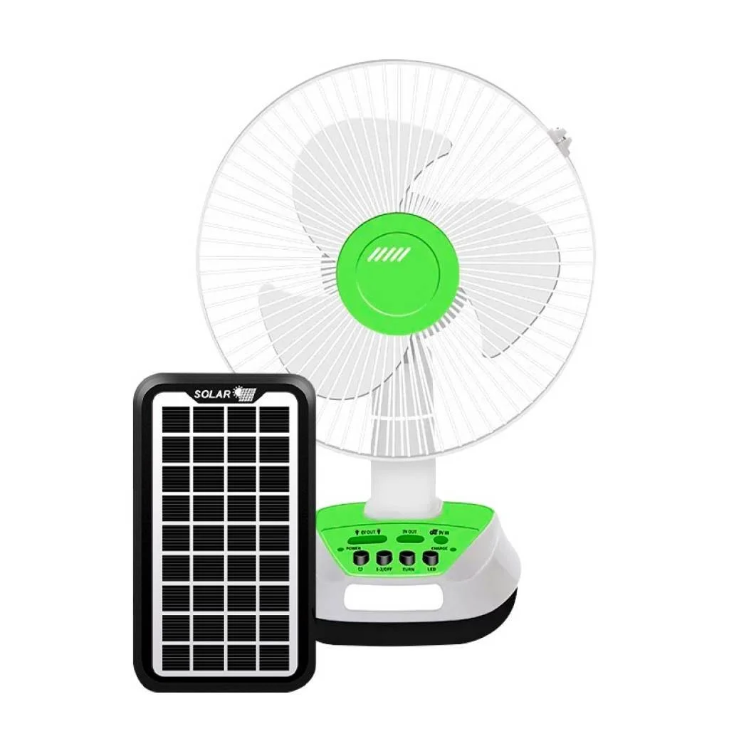 VENTILADOR INALÁMBRICO CON PANEL SOLAR 12