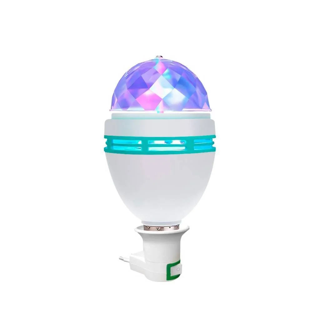 LÁMPARA BOLA DE LUCES LED RGB GIRATORIA 220V
