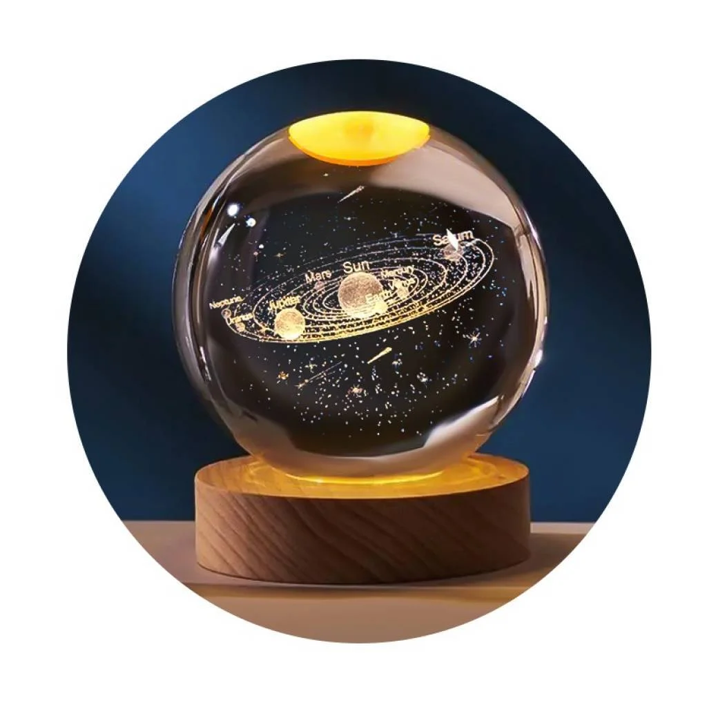 LÁMPARA ESFERA DE CRISTAL 8 CM